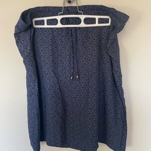 Eddie Bauer Dark Blue Geometric Skirt